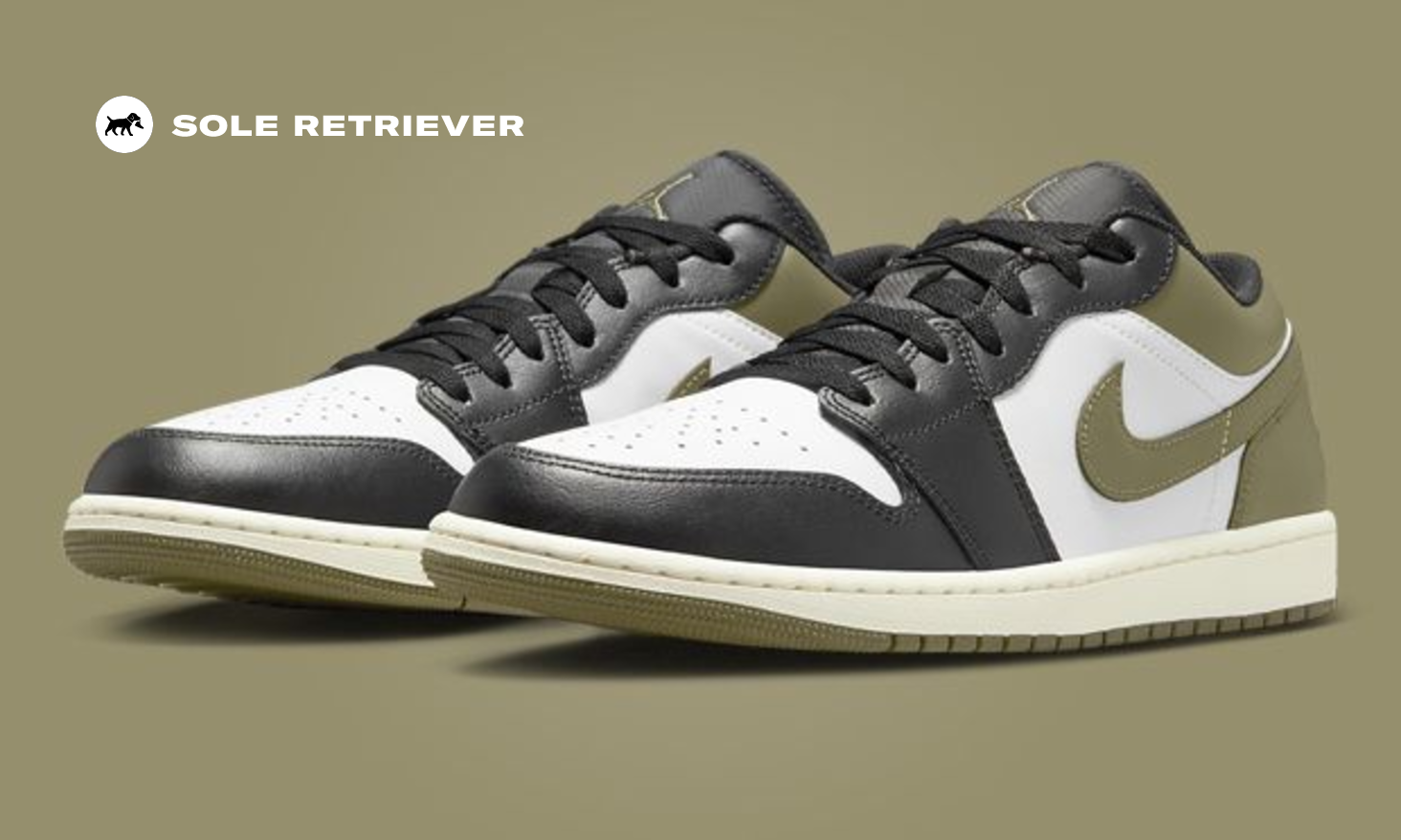 【Nike】 Jordan 1 Mid Black Medium Olive Size 10M- Nike Air Jordan 1 Mid Medium Olive Black White NBY