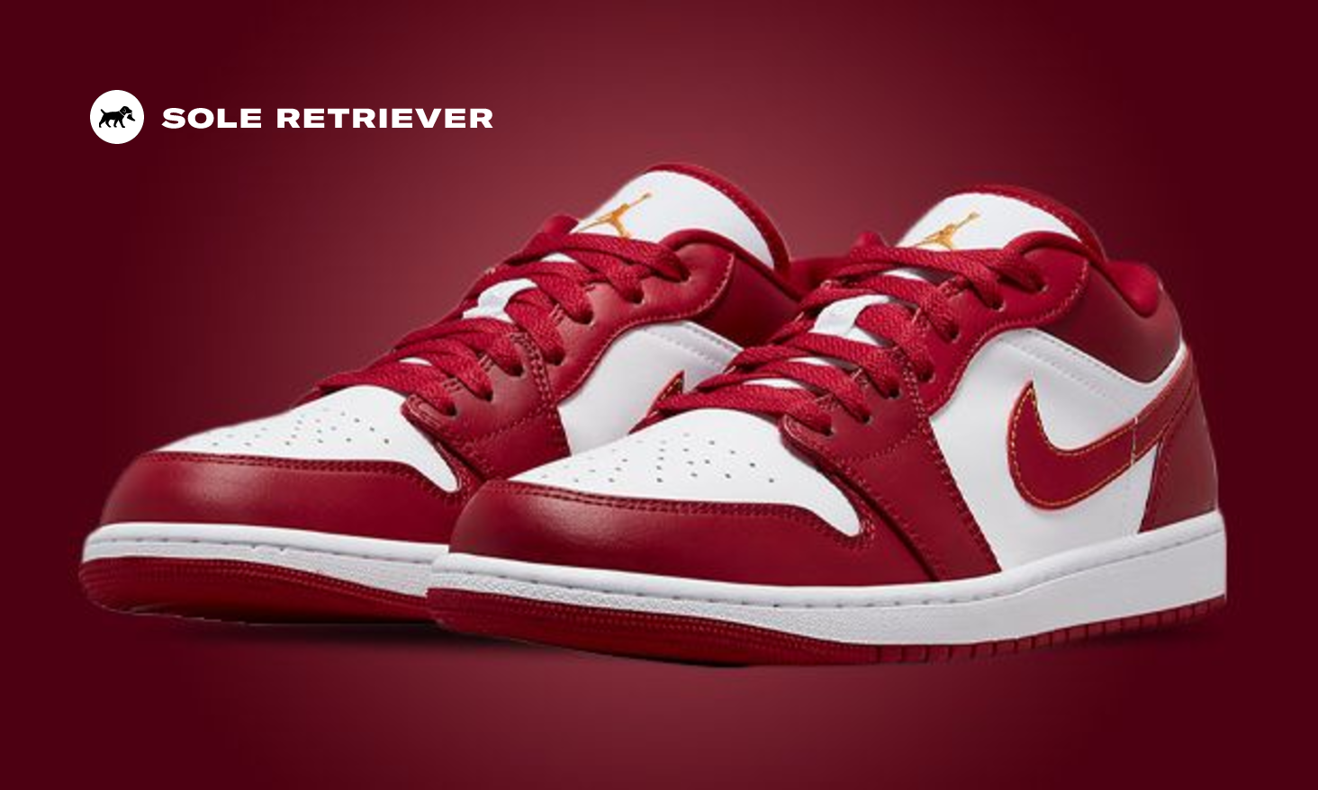 靴 Nike Air Jordan 1 Low \"Cardinal Red\" Jordan 1 Low Cardinal Red/Light Curry-White Men's 12 US (New