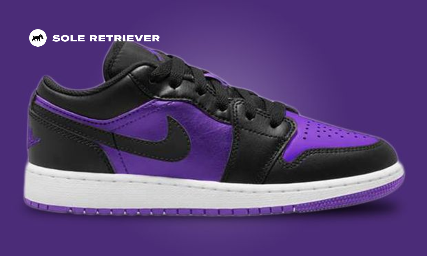 The Air Jordan 1 Low Purple Venom Black Will Be A Grade