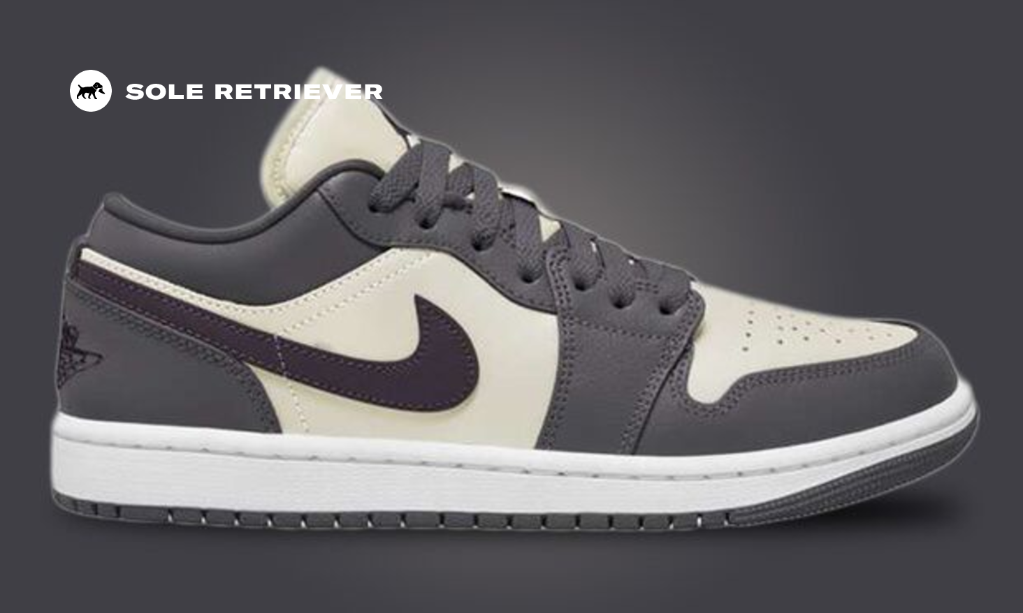 国内配送 NIKE W AIR JORDAN 1 LOW SAIL/OFF NOIR-DK GREY-WHITE 2024 Nike Air Jordan 1 Retro Low OG Shadow Black Medium Grey