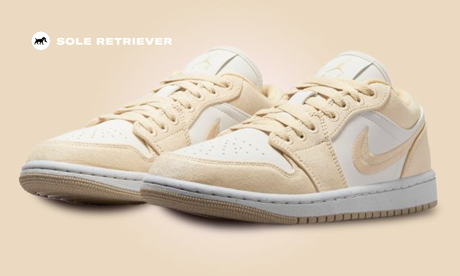 [NIKE]★WS Jordan 1 Low SE Team Gold Sail★ The Air Jordan 1 Low SE Canvas Team Gold Keeps Things Simple