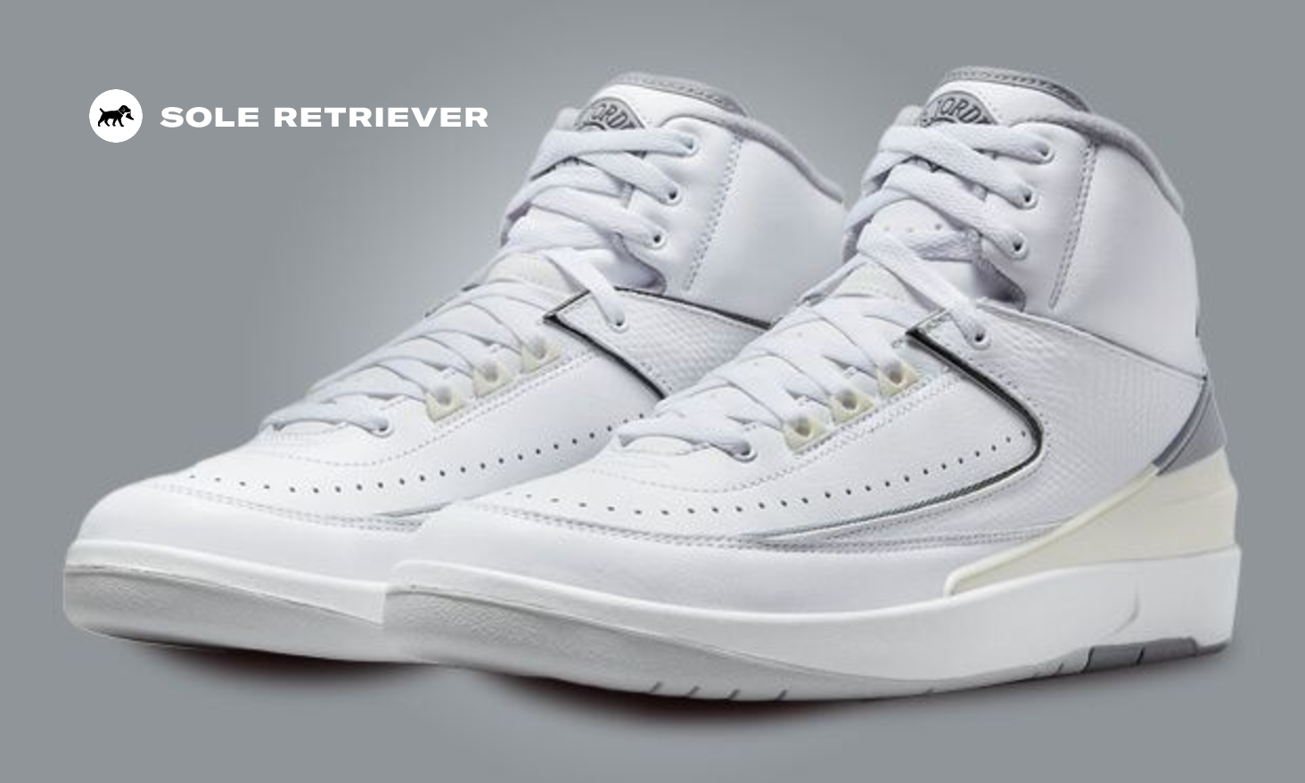 靴 NIKE AIR JORDAN 2 RETRO White Grey Official Look At The Air Jordan 2 Cement Grey