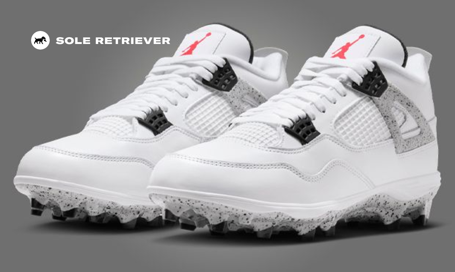 The Air Jordan 4 White Cement Gets Converted Into an On-Field Cleat