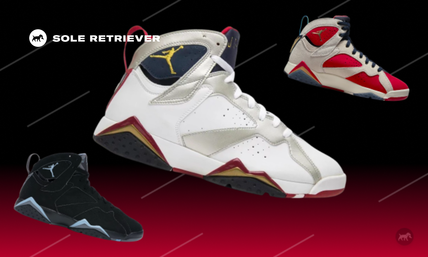 Air Jordan 7 ホワイト/レッド/イエロー Nike Kid's Air Jordan Retro 7 GS Shoes - White / Black