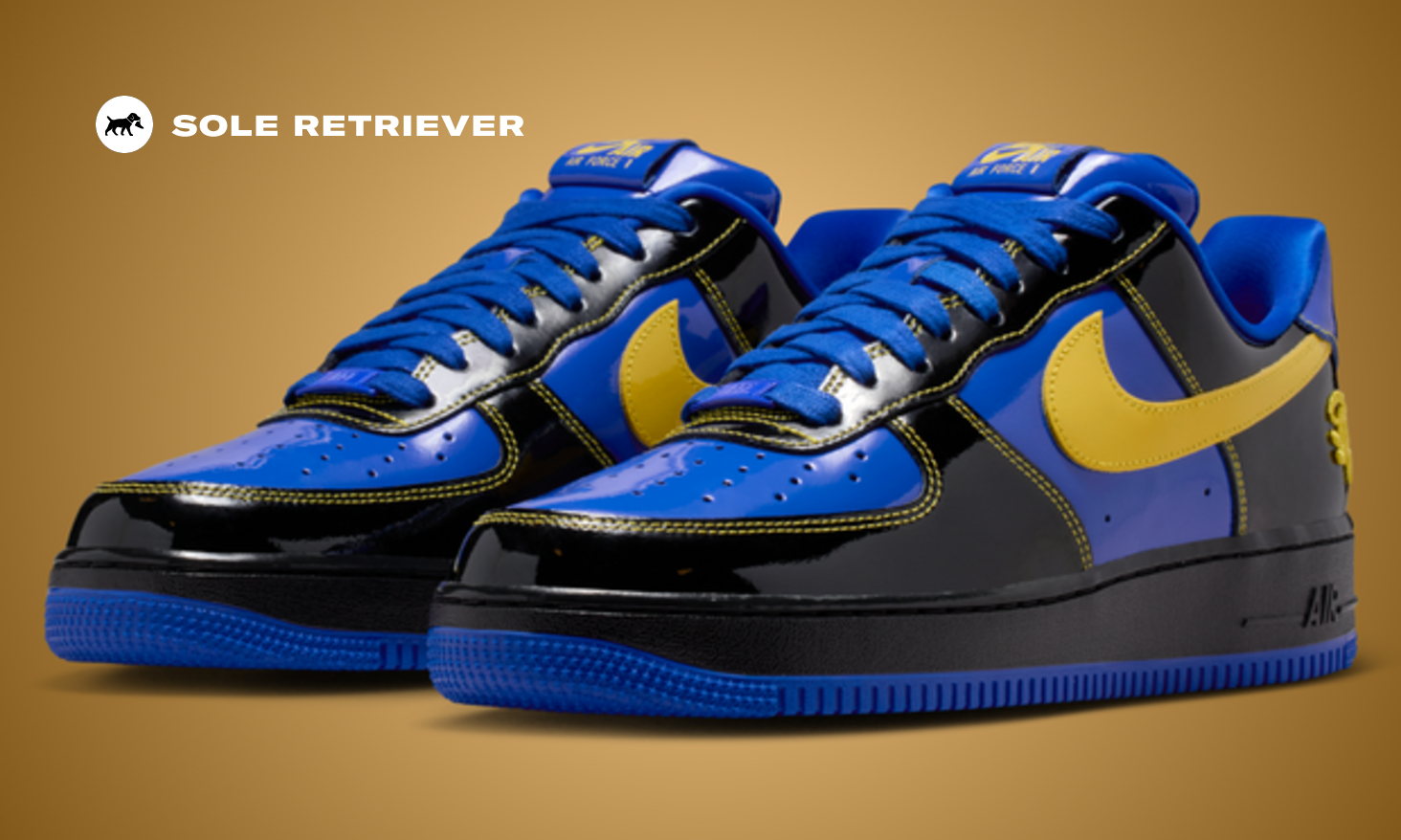 Central Cee's Black and Blue Nike Air Force 1 is Covered in Patent