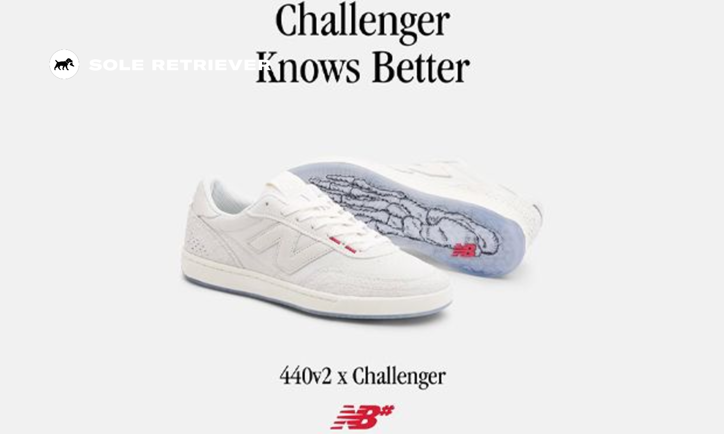 靴 New Balance CHALLENGER 26.5 440 Numeric New Balance Numeric x Challenger Brigade 440 Grey & Black