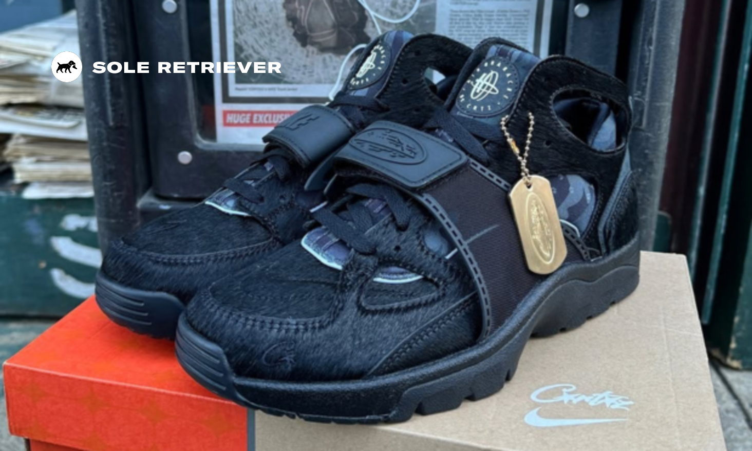 o*g様 Corteiz × Nike Air Trainer Huarache The Corteiz x Nike Air Trainer Huarache Black Releases in