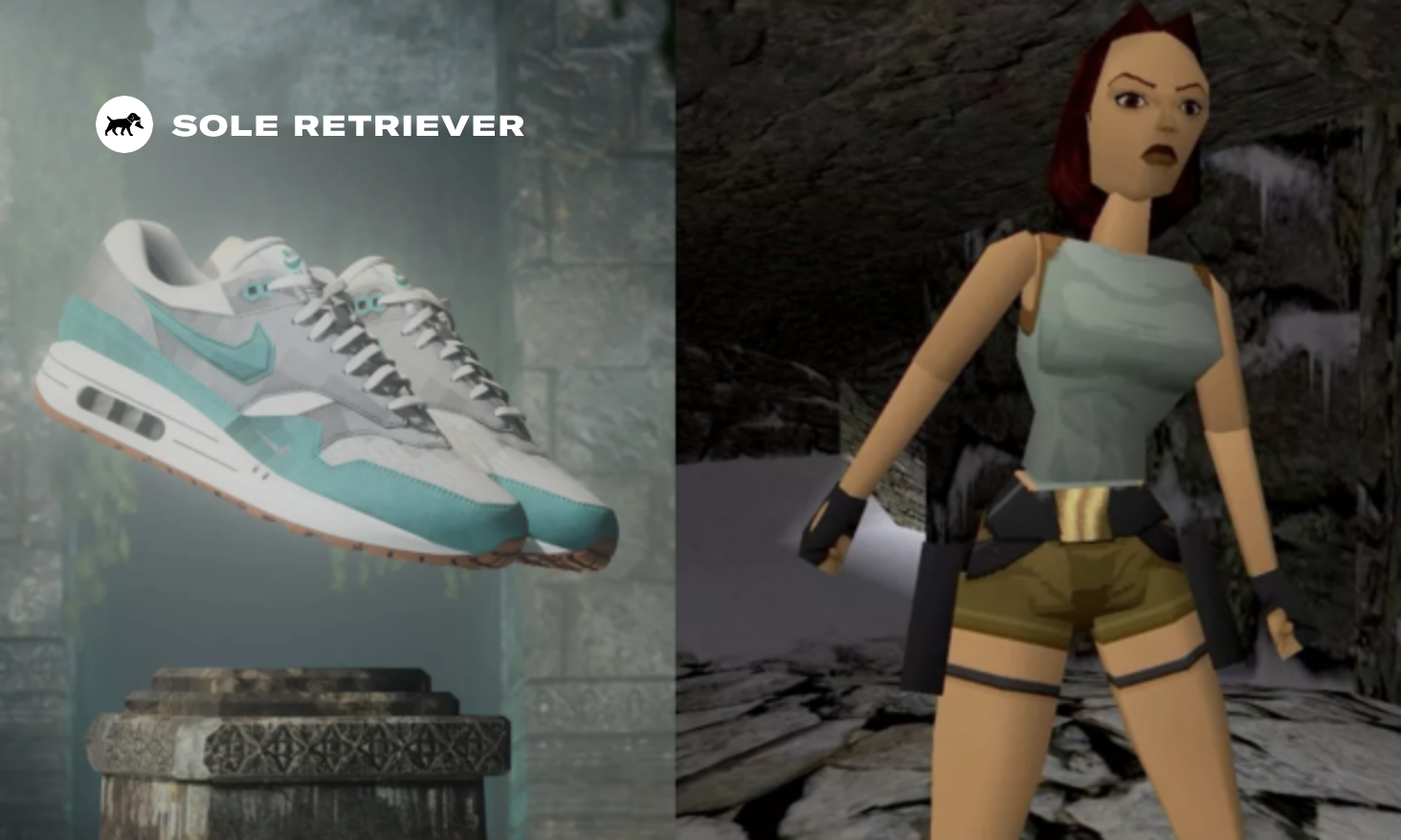 The .SWOOSH x Nike Air Max 1 Poly Adventure Tomb Raider