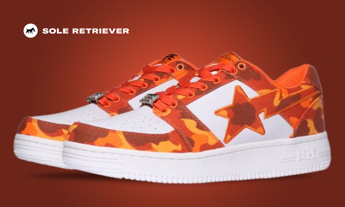 HERON PRESTON × BAPE STA! / ×A BATHING APE/ローカットスニーカー/27cm/オレンジ heron-preston-x-a-bathing-ape-