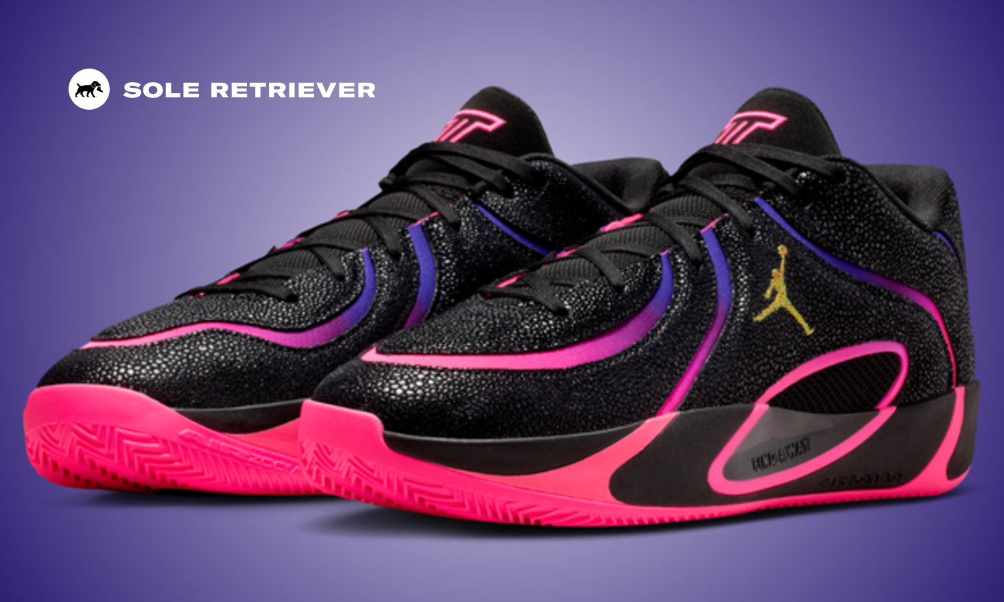 The Latest Jordan Tatum 4 is a Party of Pebbled Leather and Neon Pink