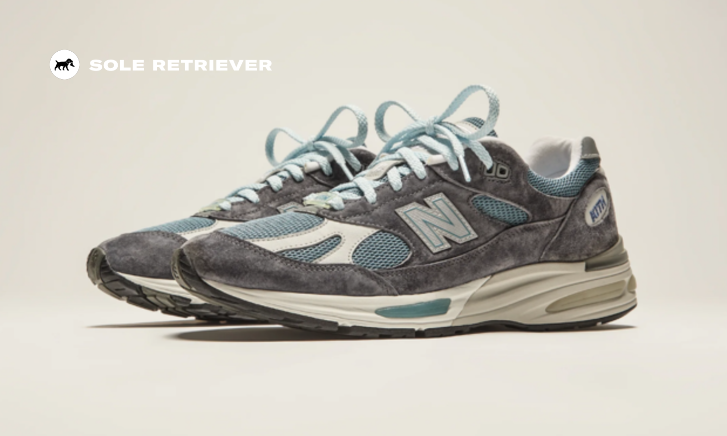 スニーカー New Balance x Kith 991v2 Made in UK Steel Blue Grey The Kith x New Balance 991v2 Made in UK Steel Blue Releases