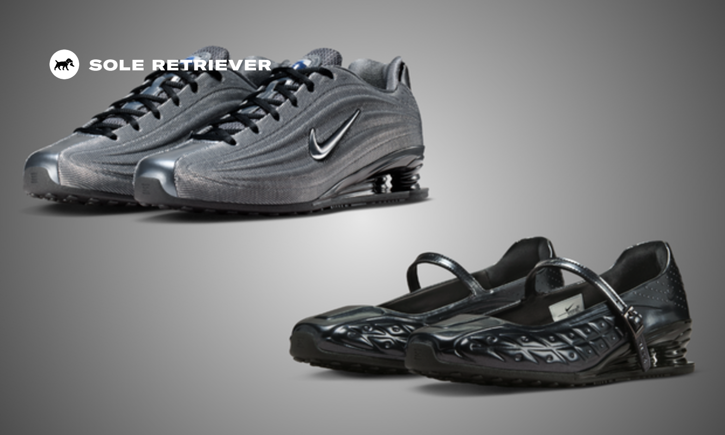 Naked  × Nike Shox Z 27 Nike - x NAKED Copenhagen WMNS Shox Z Sneaker in Metallic Hematite