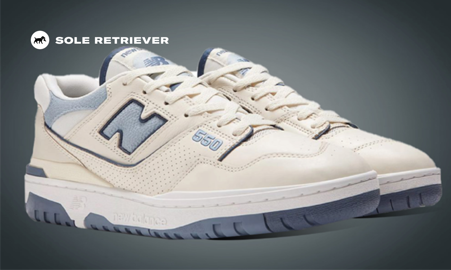 The New Balance 550 Arrives In A Beige Vintage Indigo Colorway