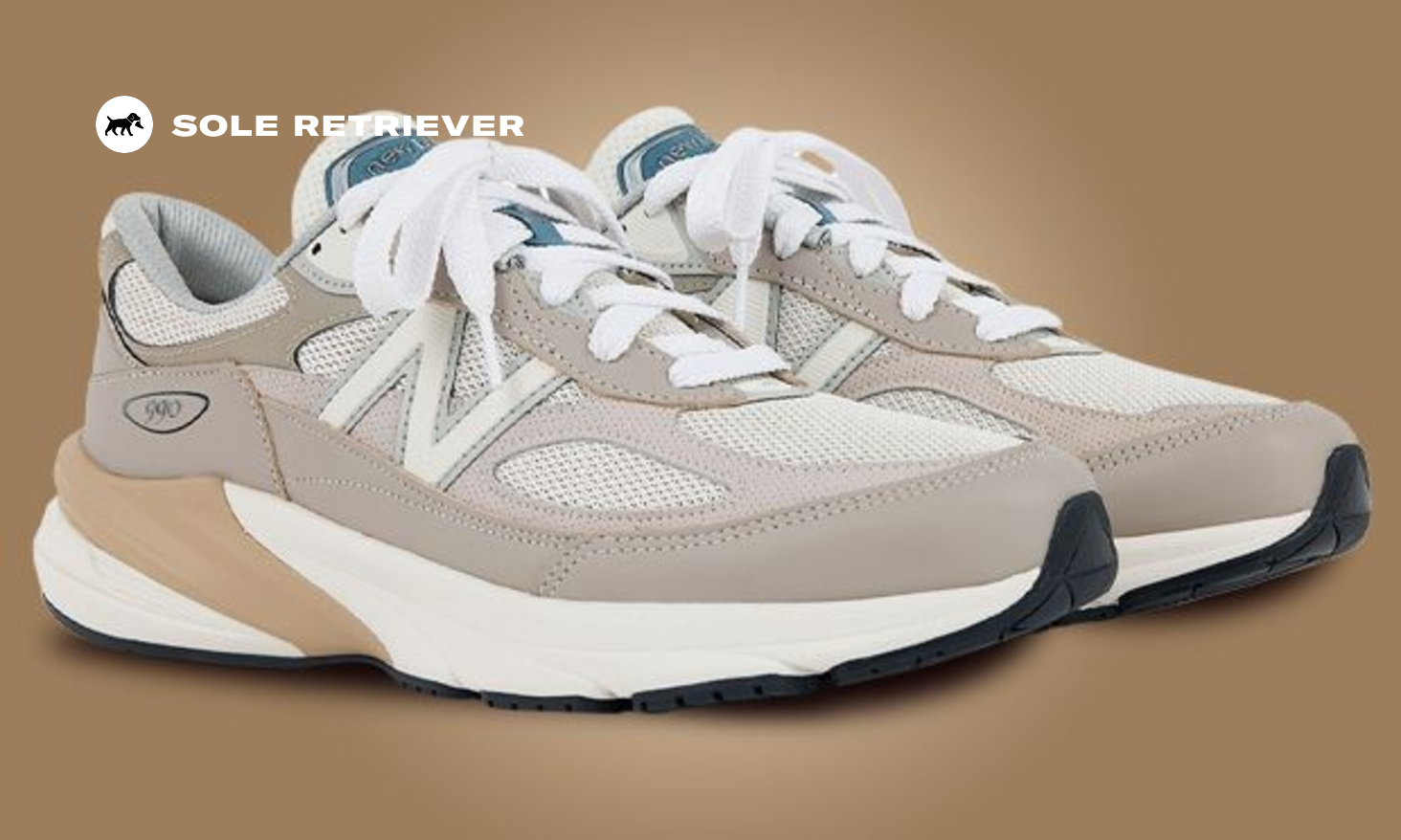 The New Balance 990v6 Made in USA Light Mushroom Moonrock