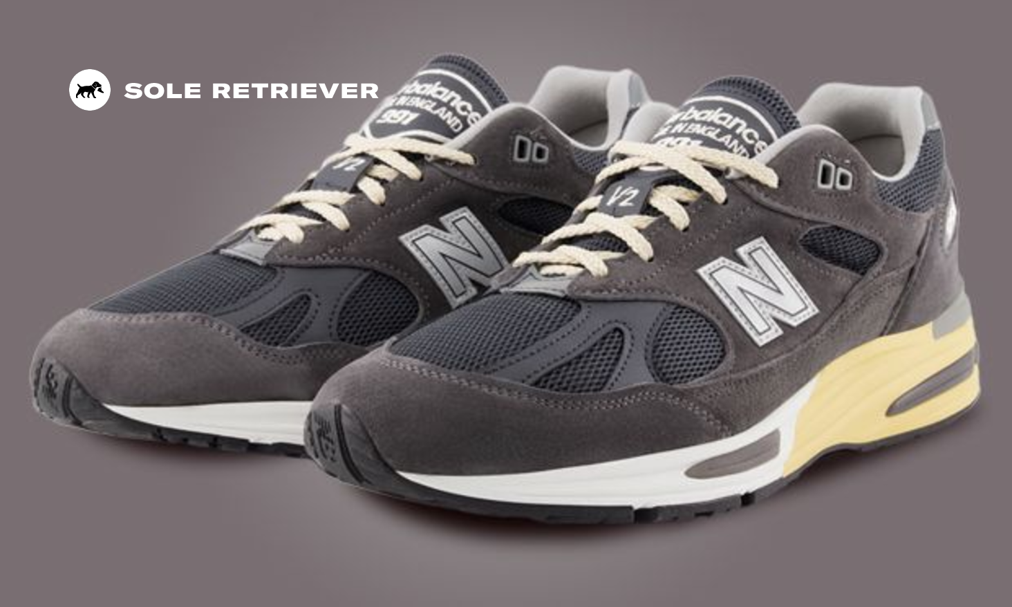 The New Balance 991v2 Made in UK Dark Gull Grey Releases