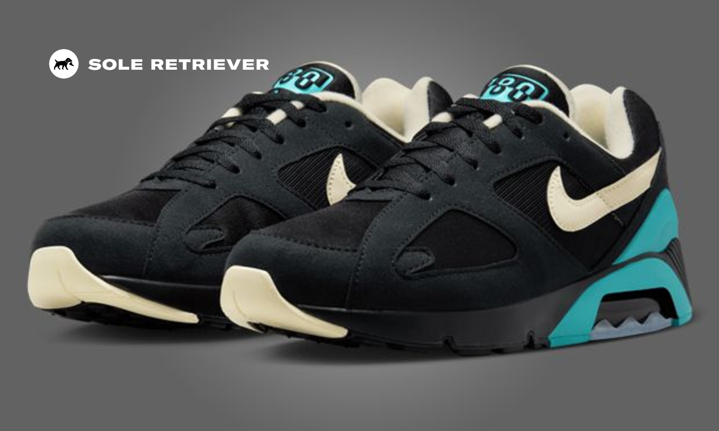 Nike Air 180 \"Black and Dusty Cactus\" 中古 Nike Air 180 'Black & Dusty Cactus' (FJ9259-001