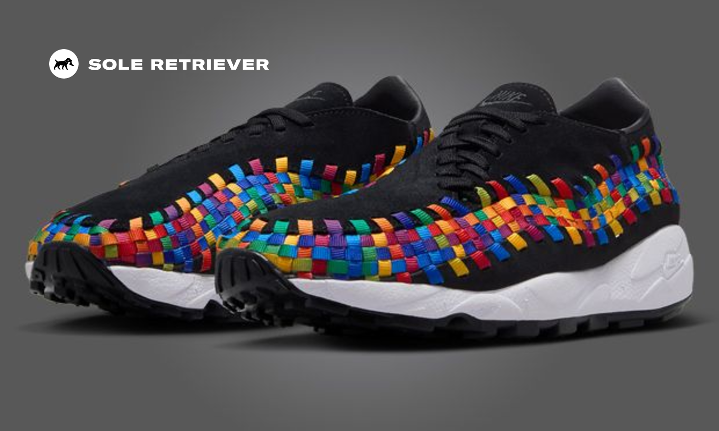 NIKE AIR FOOTSCAPE WOVEN 360 黒トカゲ/赤 Nike Air Footscape Woven 'Black & Rainbow Weave' Release
