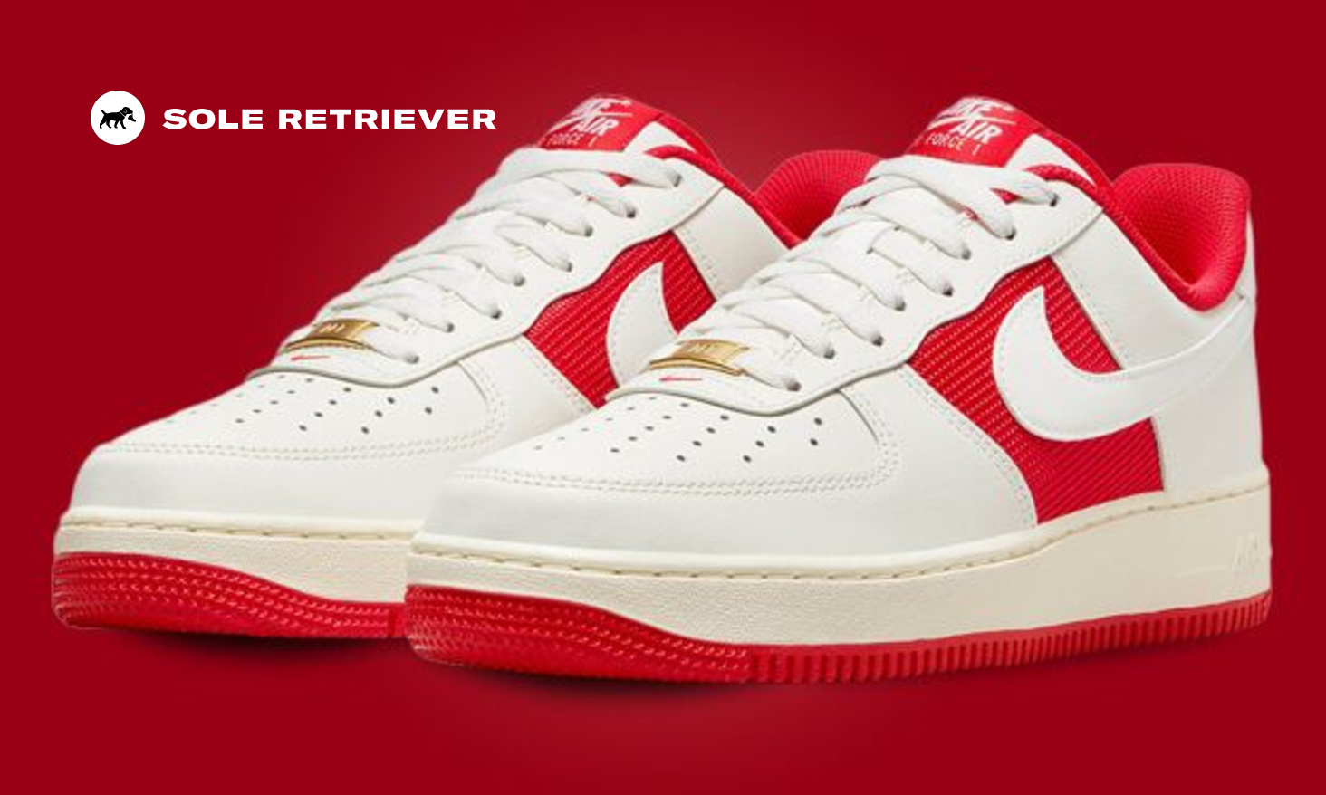 The Nike Air Force 1 Low Athletic Department White Red Takes