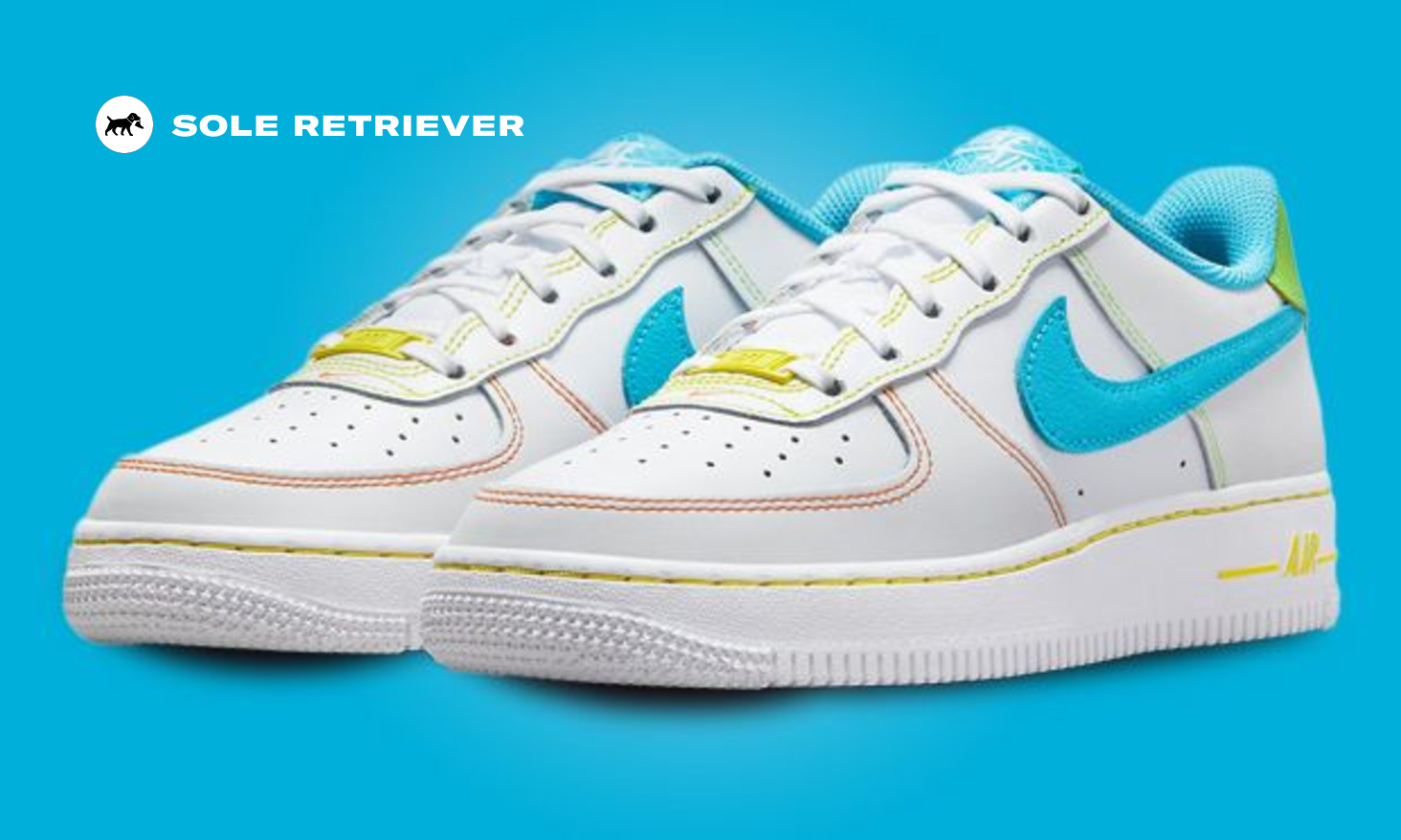 靴 Nike Air Force 1Low 07 Stitch Game  Multi-Color Details Dress The Nike Air Force 1 Low Rainbow Stitch