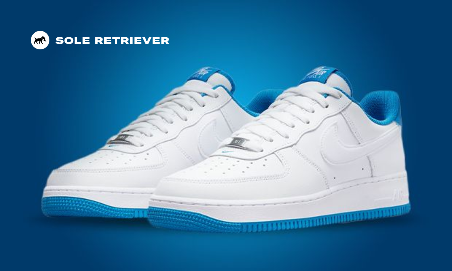 This White Nike Air Force 1 Low Has Photo Blue Detailing