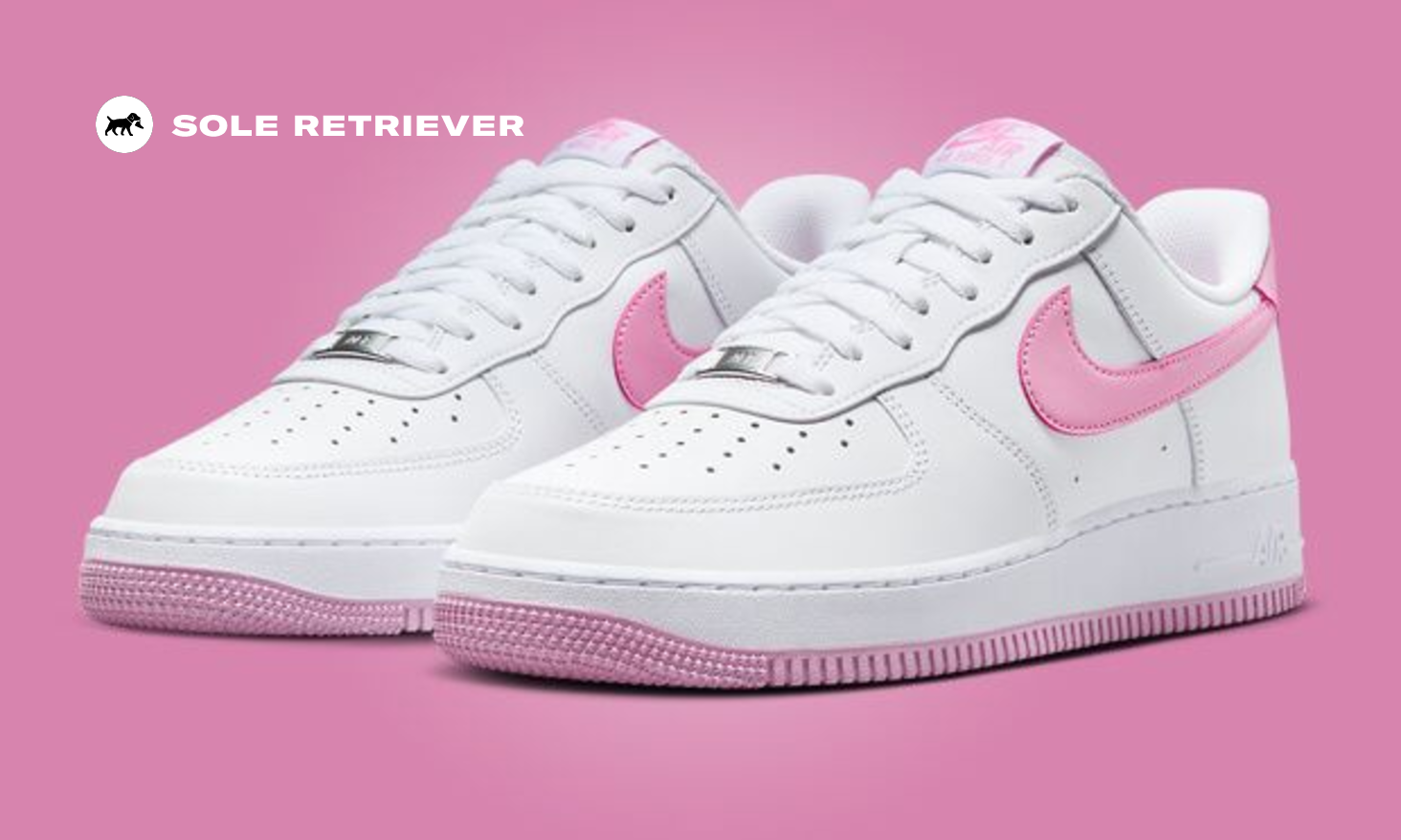 26.5cm新品エアフォース1ホワイト白ピンクライズ AF1 PINK RISE NIKE AIR FORCE 1 '07 WHITE/PINK RISE-WHITE（ナイキ エア