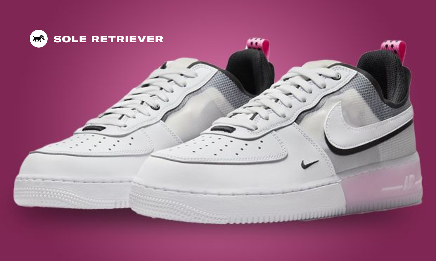 ★[NIKE]★Air Force 1 React White Pink Spell★25~27.5 CM★ Size 11 - Nike Air Force 1 React White Pink Spell for sale