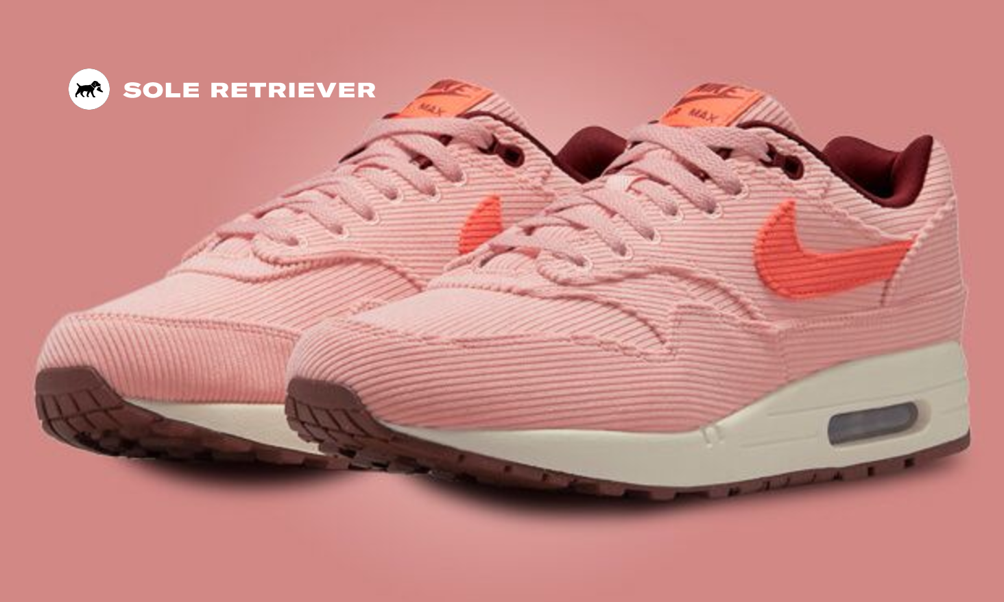 Nike★クリスマス特価セール●Nike Air Max 1 Premium Corduroy Nike's Air Max 1 Premium Suits Up In Coral Stardust Corduroy