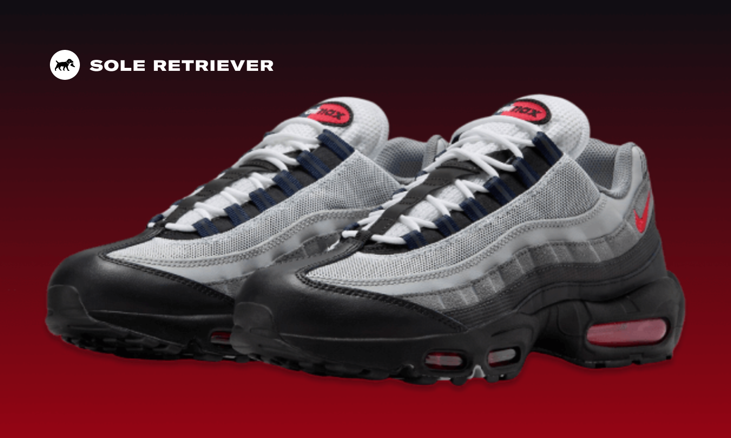 Nike Air Max 95 ブラック〜グレーグラデーション/レッド US11 Official Look At The Nike Air Max 95 Black Track Red Anthracite