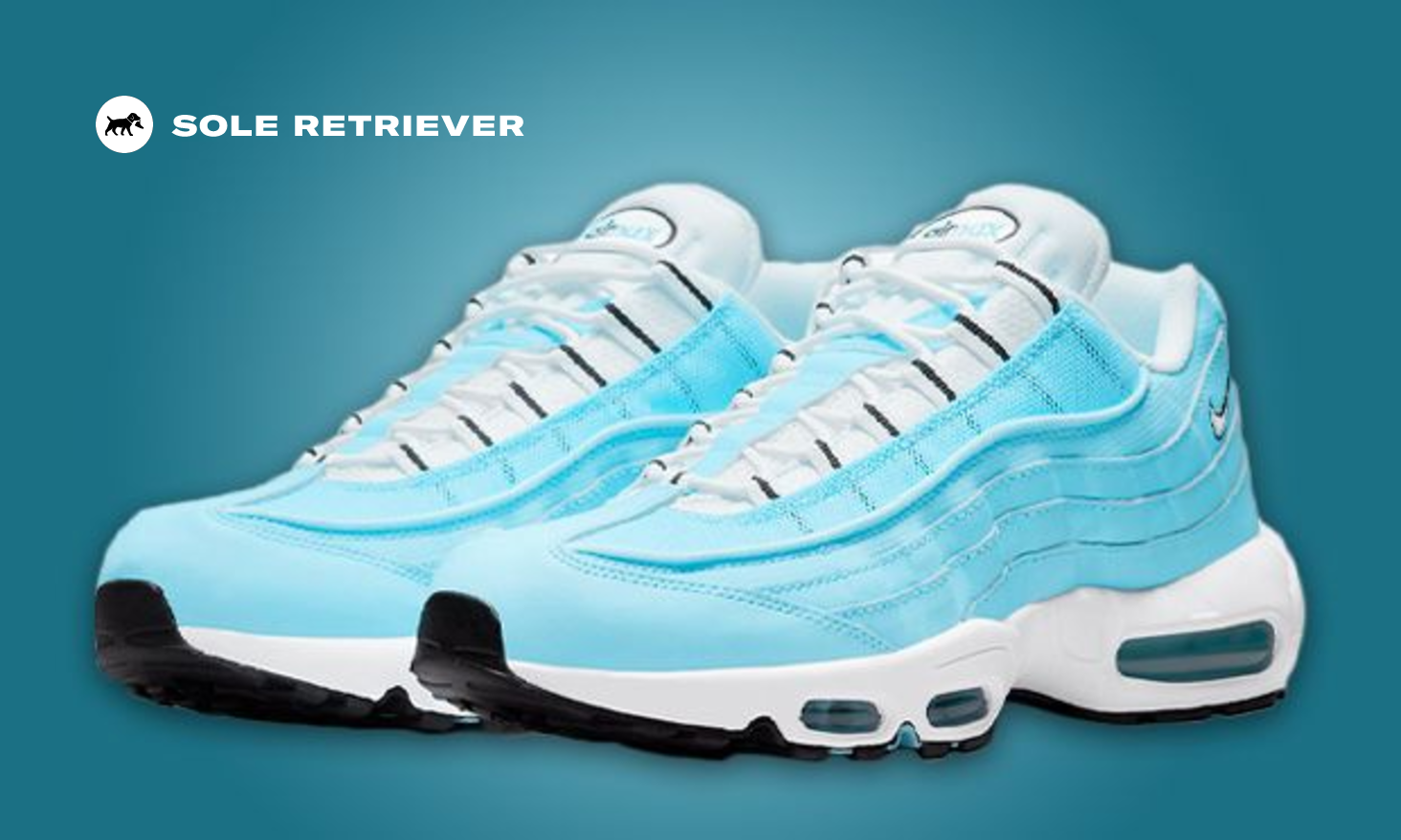 【美品】NIKE　AIR MAX 95　WHITE/CRYSTAL BLUE Nike Air Max 95 Crystal Blue Black AT8696-100 Men's Size | eBay