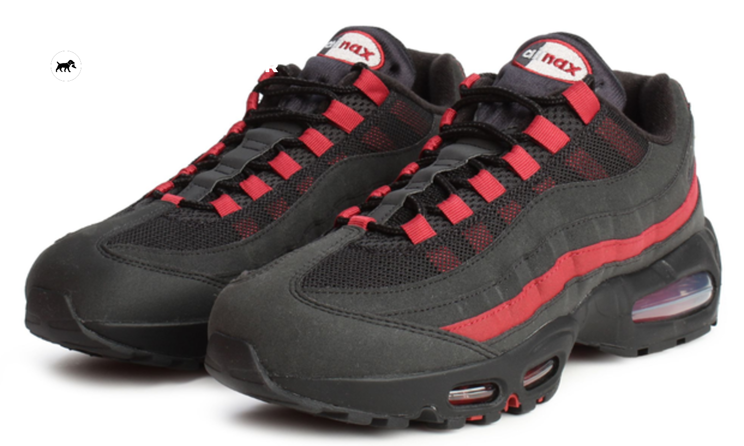 靴 Air Max 95Big Bubble Black/Team Crimson\