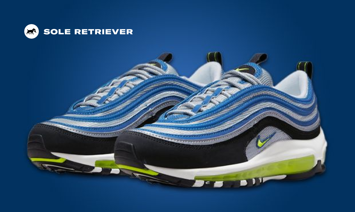 NEW Nike Air Max 97 Atlantic Blue Voltage Yellow 921826-401