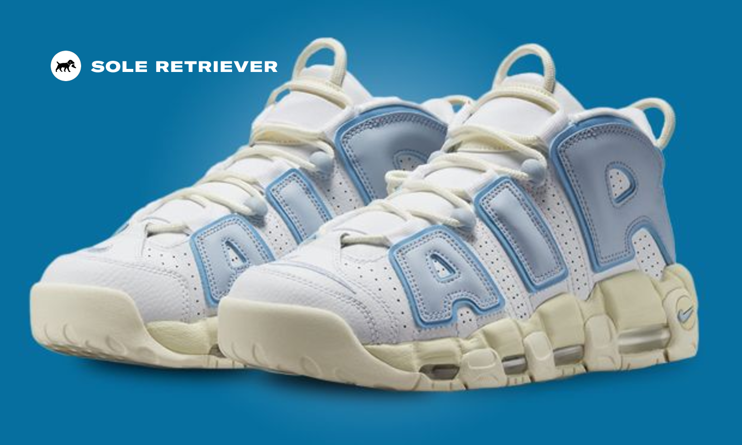 NIKE★WMNS AIR MORE UPTEMPO★WHITE/COBALT BLISS/ALABASTER Women's shoes Nike W Air More Uptempo White/ Cobalt Bliss