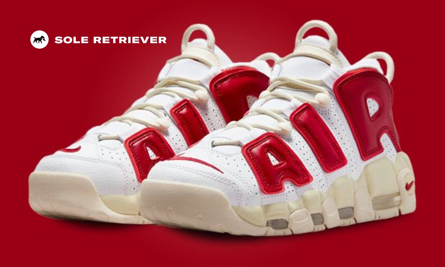 スニーカー Nike Air More Uptempo \"Brown Bulls\" BROWN/RED/WHITE Nike Air More Uptempo GS “Brown Bulls” Release Date | Nice Kicks