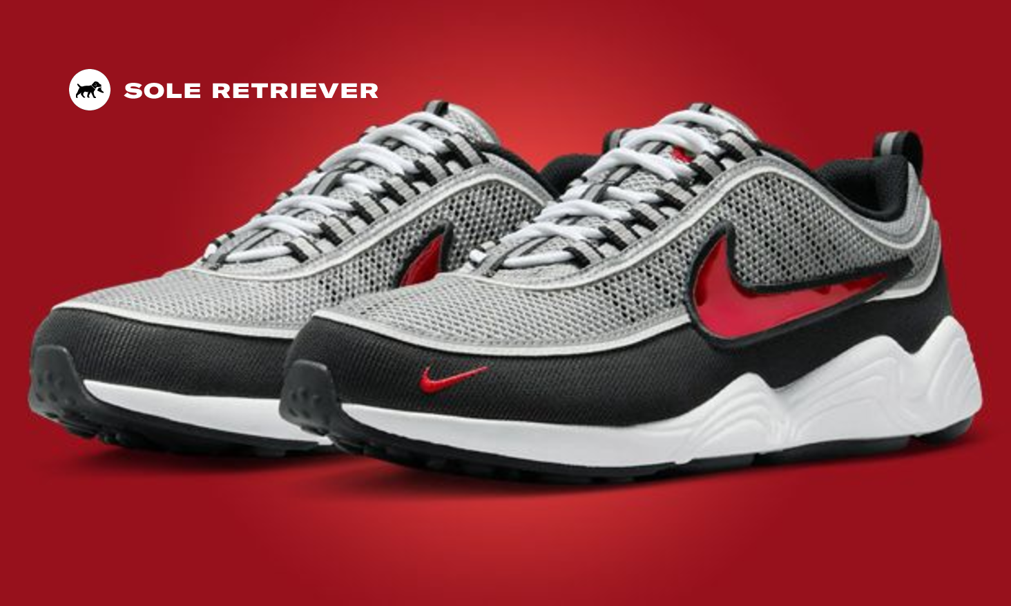 【Nike】Air Zoom Spiridon llic Silver and Sport Red The Nike Air Zoom Spiridon OG Sport Red Returns December 2024