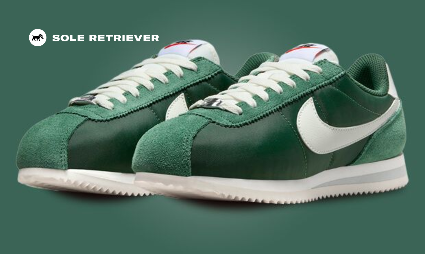 スニーカー NIKE W CORTEZ VINTAGE GREEN Dark Green Covers The Nike Cortez Fir
