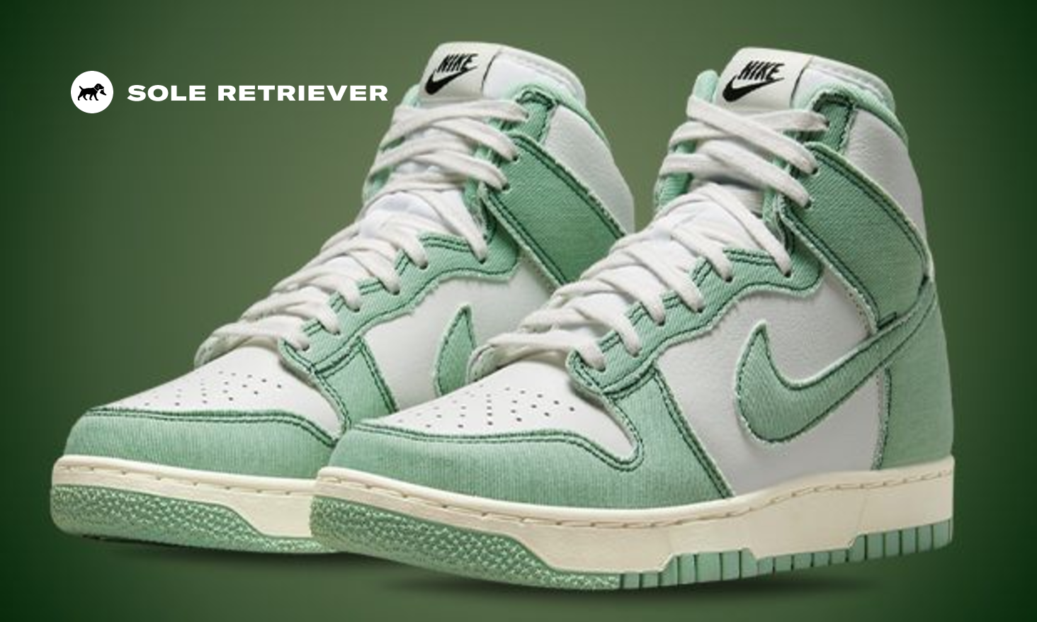 【HI FI FNK】Green Teen Washed Denim This Nike Dunk High 85 Brings Green Denim To The Mix