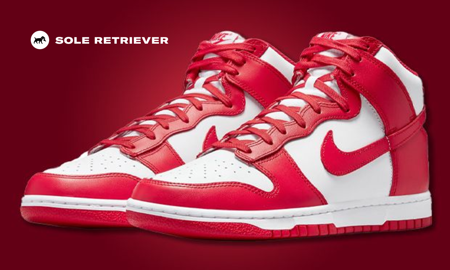 NIKE★WMNS DUNK HIGH★WHITE/BLACK-UNIVERSITY RED Nike WMNS Dunk High - White / Black / University Red – Kith