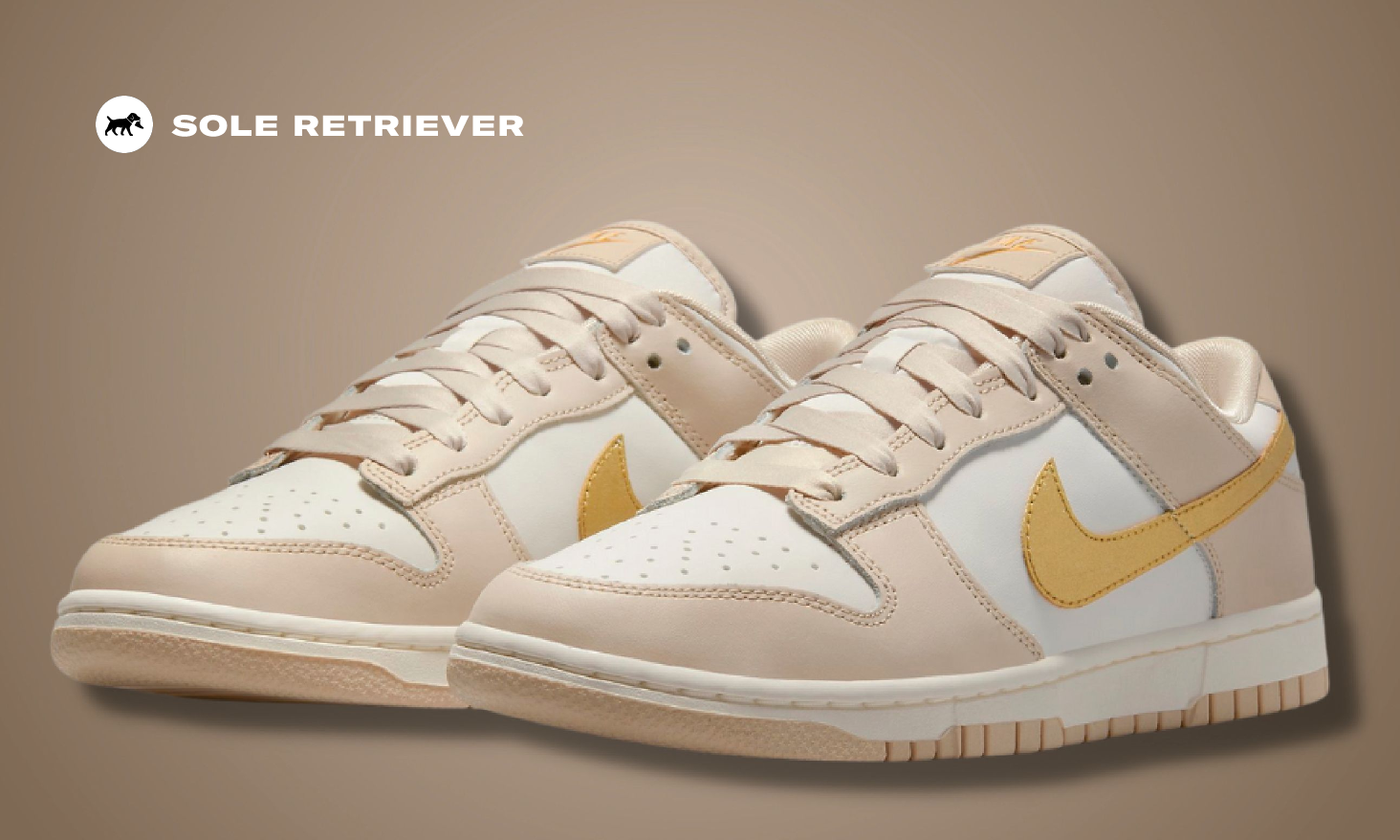 ウィメンズ Nike Dunk Low Phantom llic Gold (W) Luxe Metallic Gold Swooshes Decorate The Nike Dunk Low