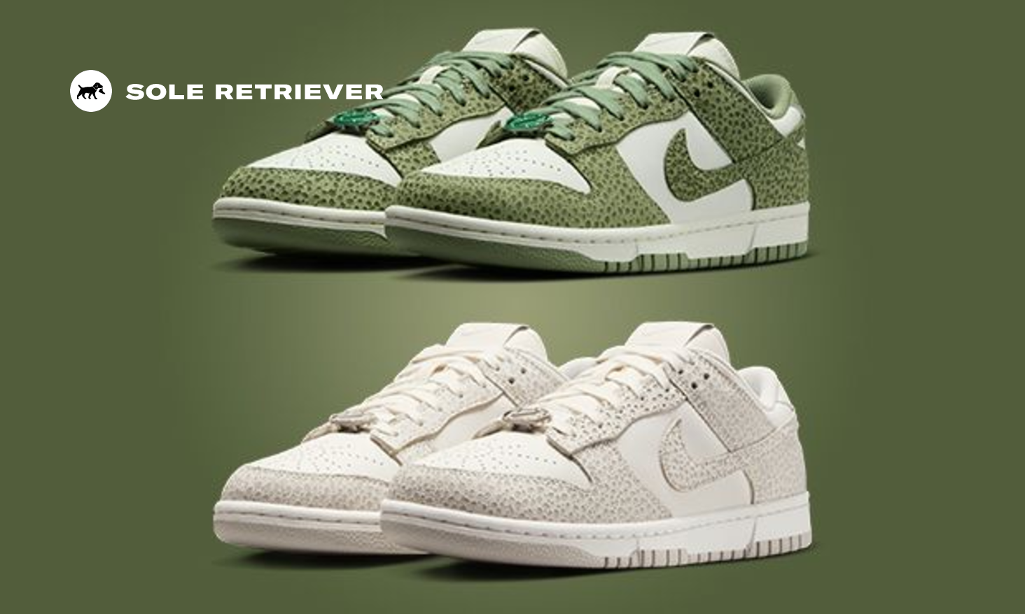 ★ナイキ★大人気 Nike Dunk Low Safari Print Oil Green 追跡可 WOMENS NIKE DUNK LOW SAFARI (OIL GREEN)