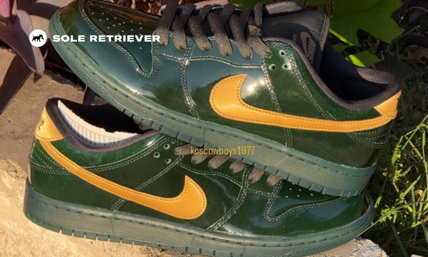 This Spruce Green Nike SB Dunk Low is Covered in Patent Leather