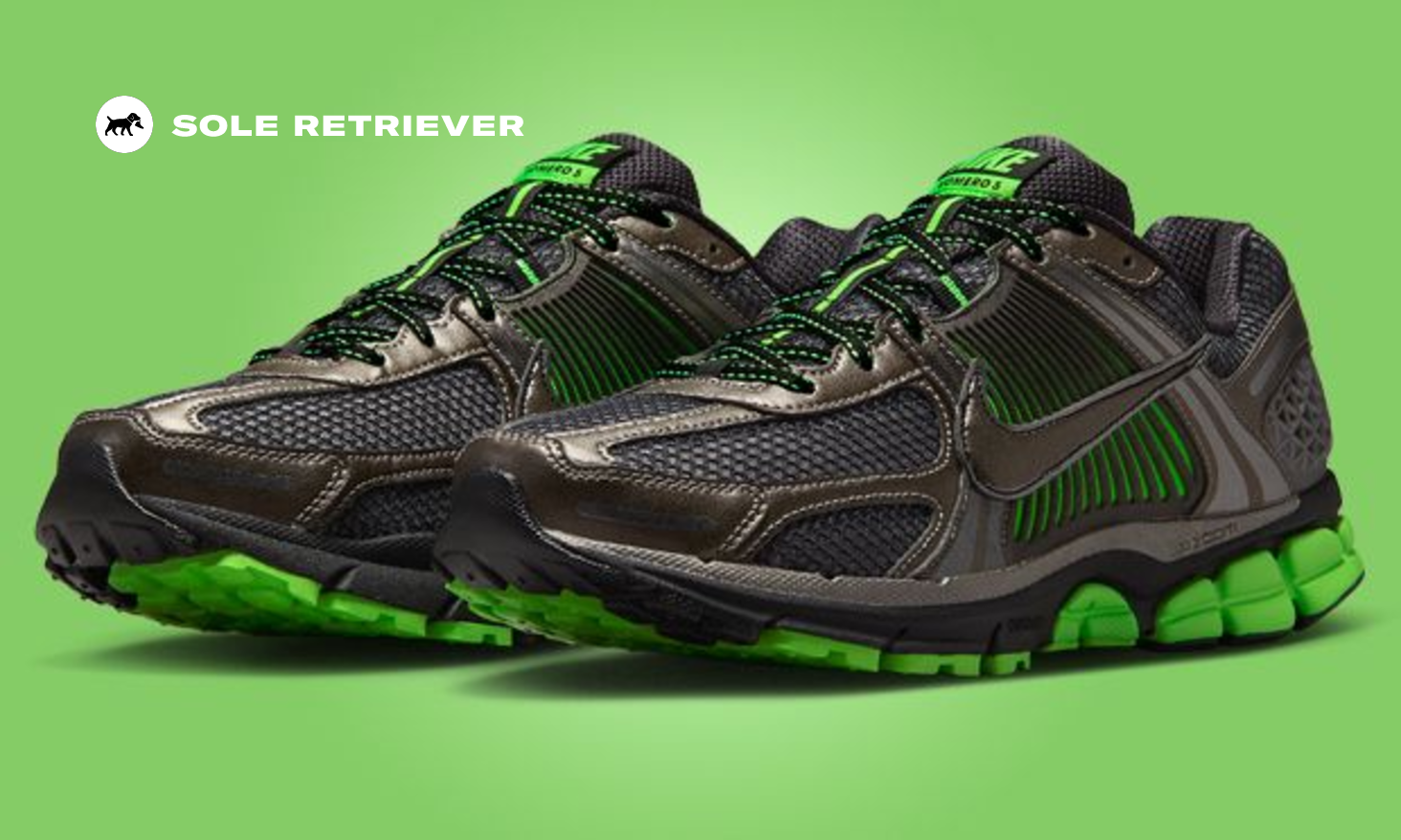 The Nike Zoom Vomero 5 Gets a Metallic Pewter Green Strike