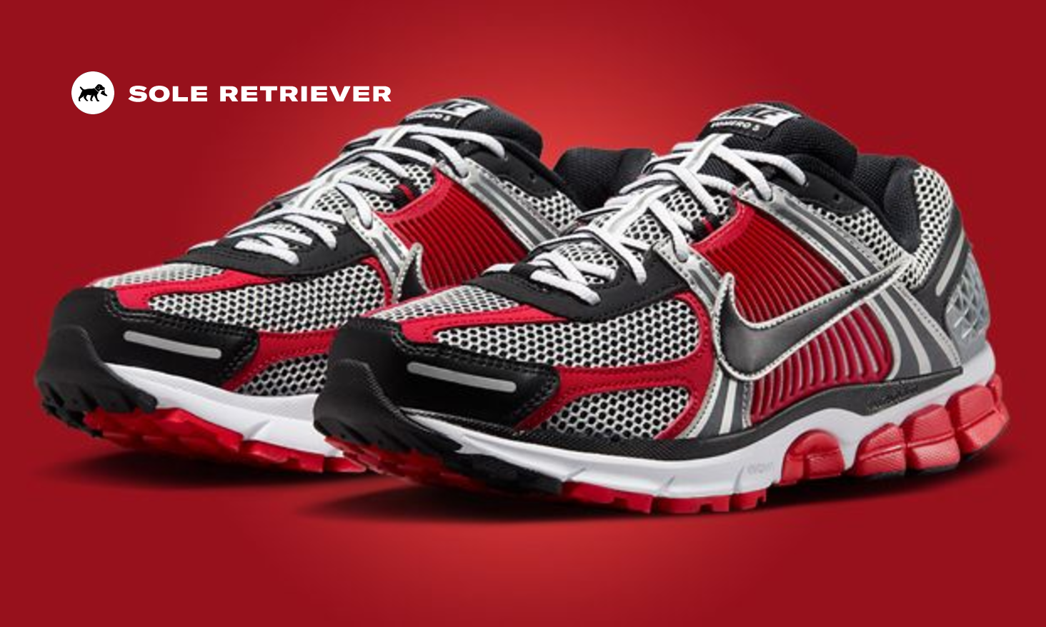 The Nike Zoom Vomero 5 Metallic Silver University Red Releases