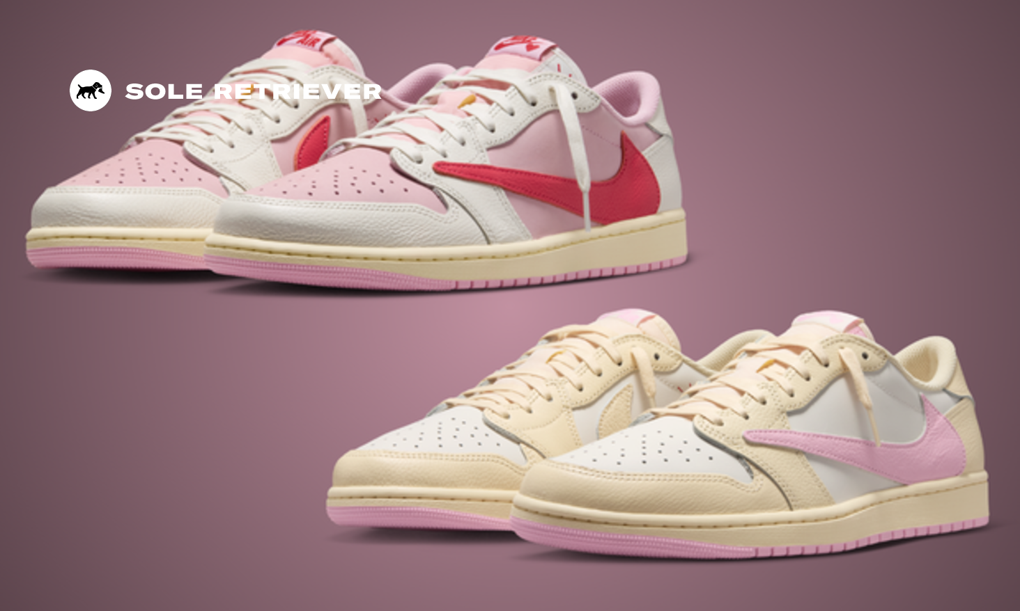 Official Images of Travis Scott's Air Jordan 1 Low Pink Pack Have