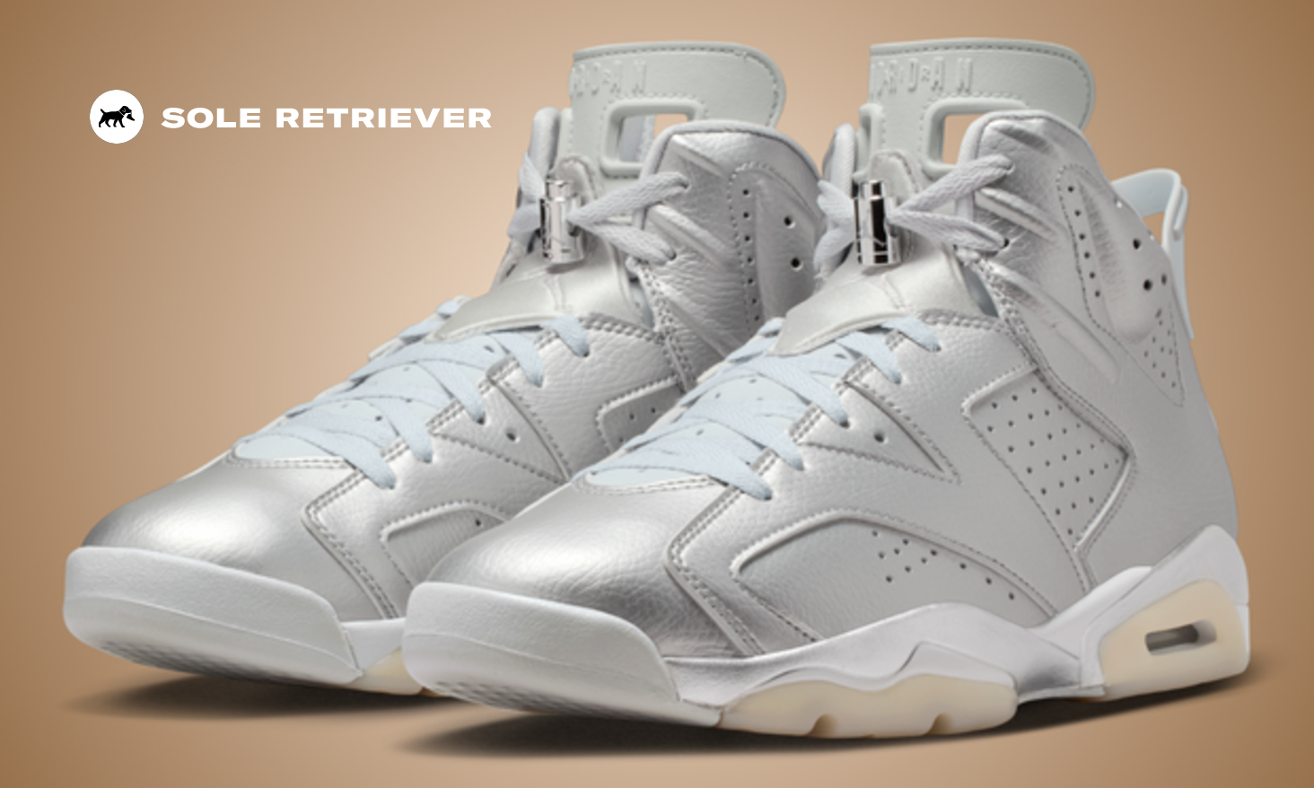 シューズ(男性用) AIR JORDAN 6 RETRO llic Silver 27.0 PSG is Turning the Jordan 6 Into a Block of Silver
