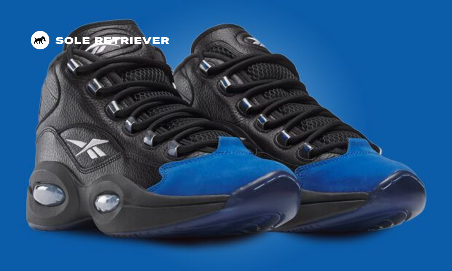 The Reebok Question Mid Black Blue Toe Releases August 18