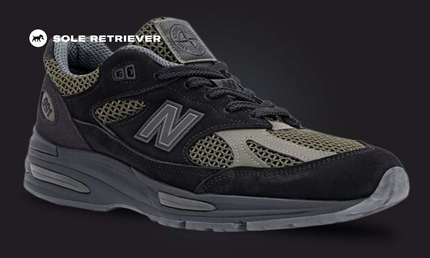 スニーカー New Balance x Stone  991v2 Made in UK Olive Green New Balance x Stone Island Men's MADE in UK 991v2 Olive