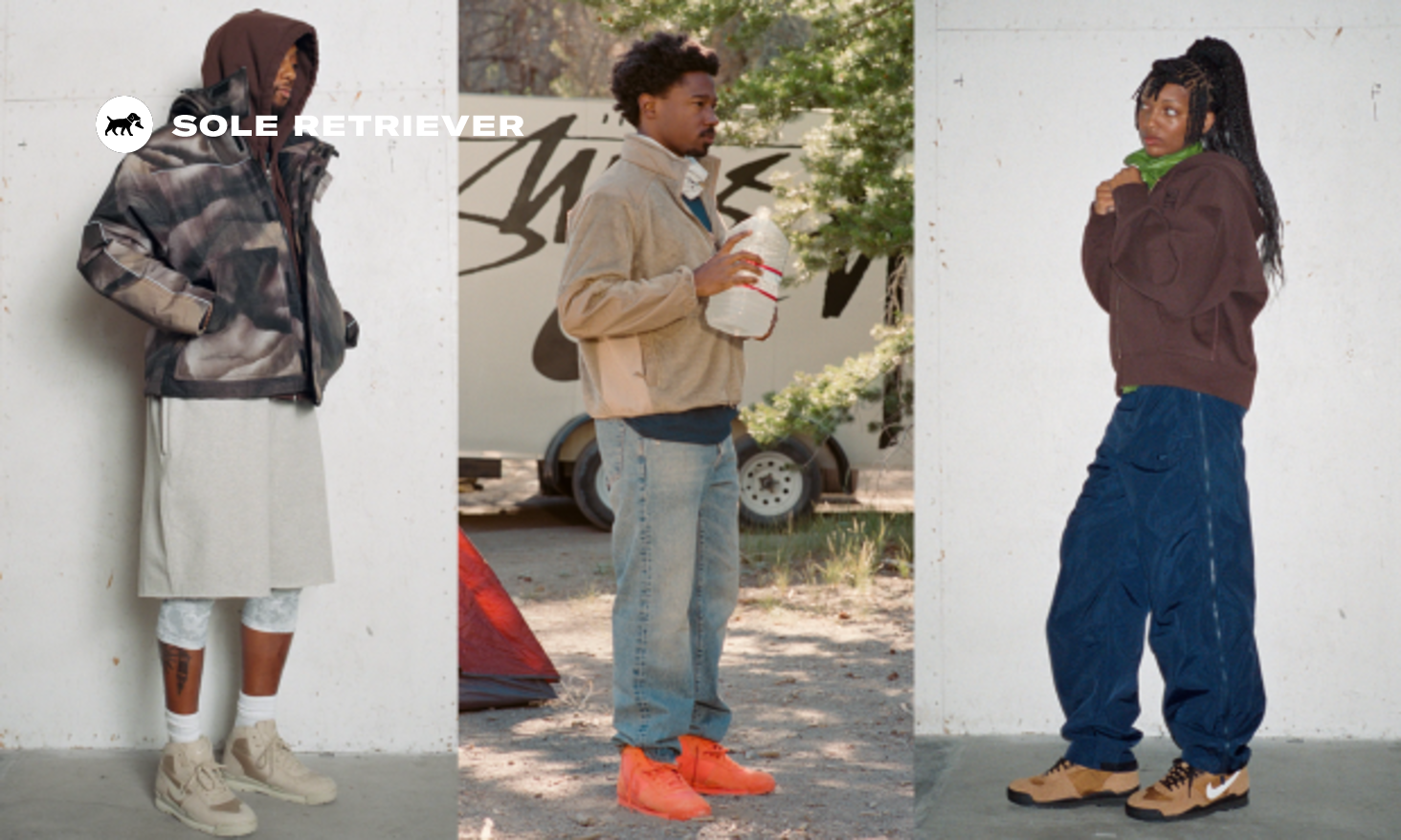 STÜSSY X NIKE ( M ) Stüssy x Nike Canvas Crochet Trim Sneakers - Neutrals