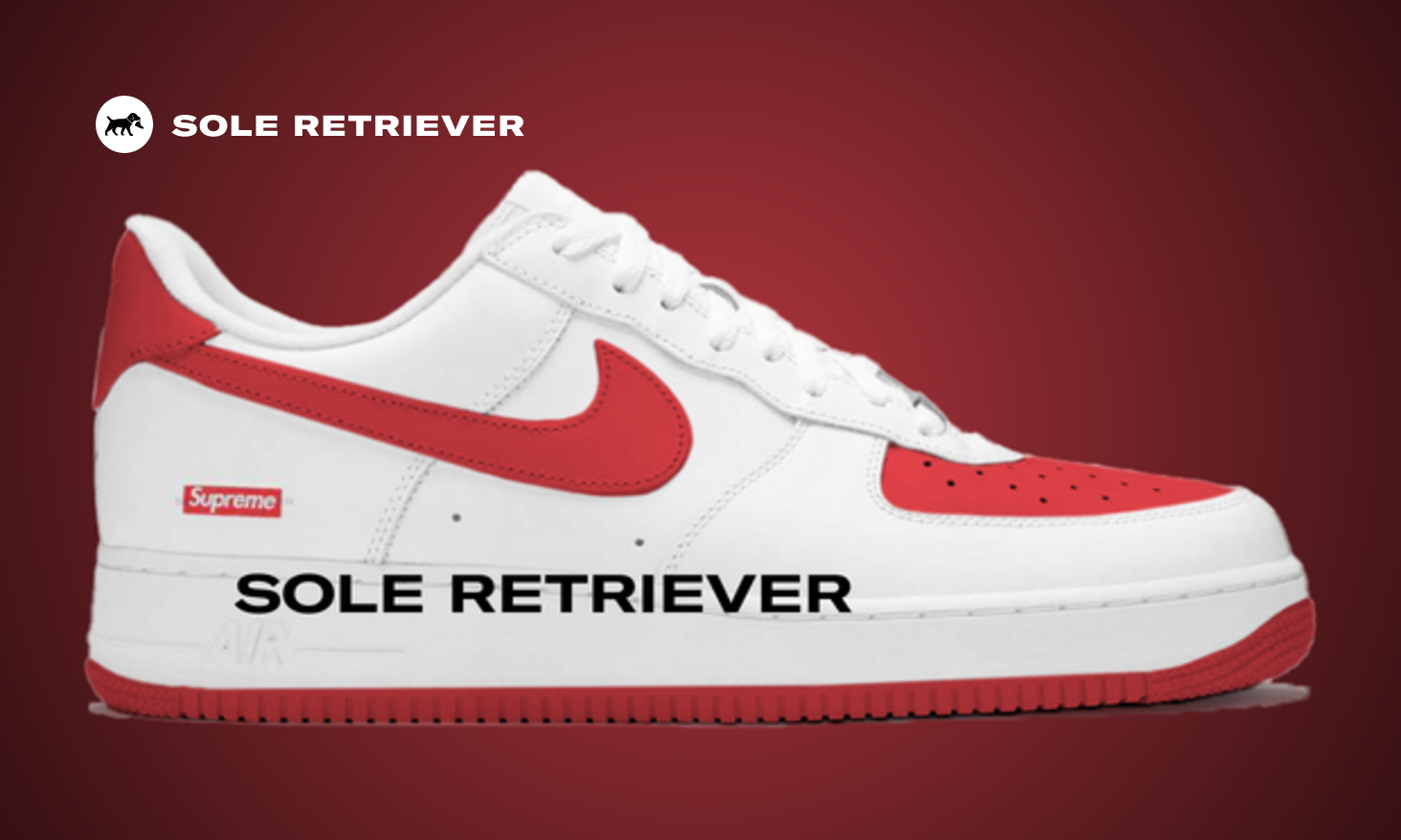 靴 NIKE supreme AIR FORCE 1 white red Nike Air Force 1 Low Supreme Shanghai Men's - CU9225-101 - US