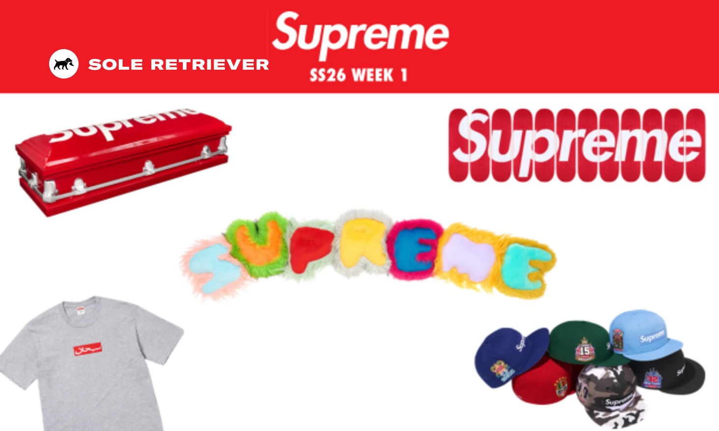 Supreme Spring Summer 2026 Week 1 Drop List