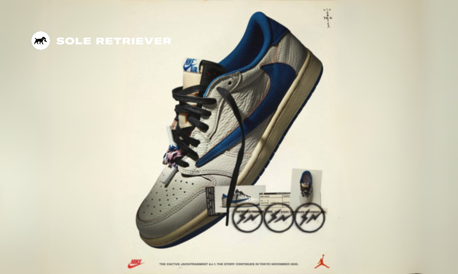 Travis Scott × Nike Air Jordan 1 Low19cm Jordan 1 Retro Low OG SP Fragment x Travis Scott Men's